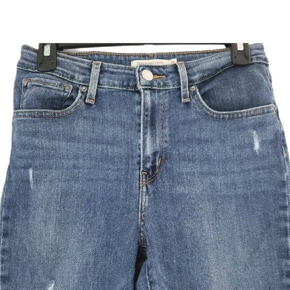 Levi’s Women’s 721 High Rise Skinny Jeans Size 29 Distressed Stretch Denim. - Picture 2 of 12